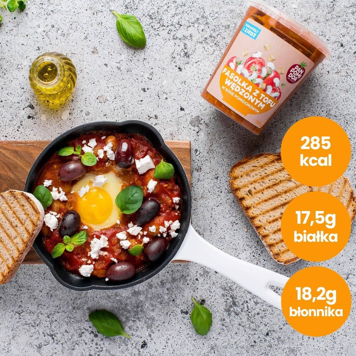 fasolka z tofu wędzonym 380g pan pomidor